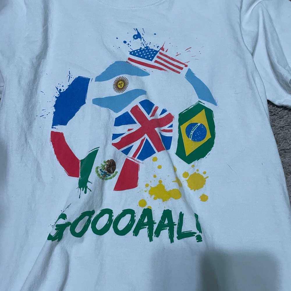 Kids White Graphic T-Shirt